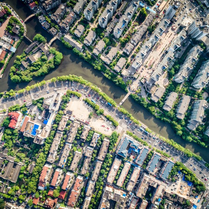 a bird's eye view of shanghai
